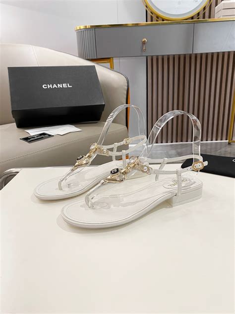 chanel flip flops white|Chanel flip flops price.